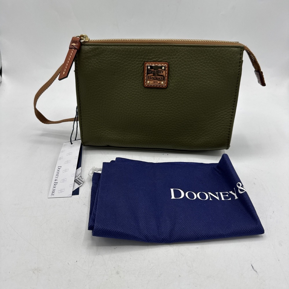 Dooney Bourke Stanwich Janine Crossbody Olive Green Leather‎ Small Purse